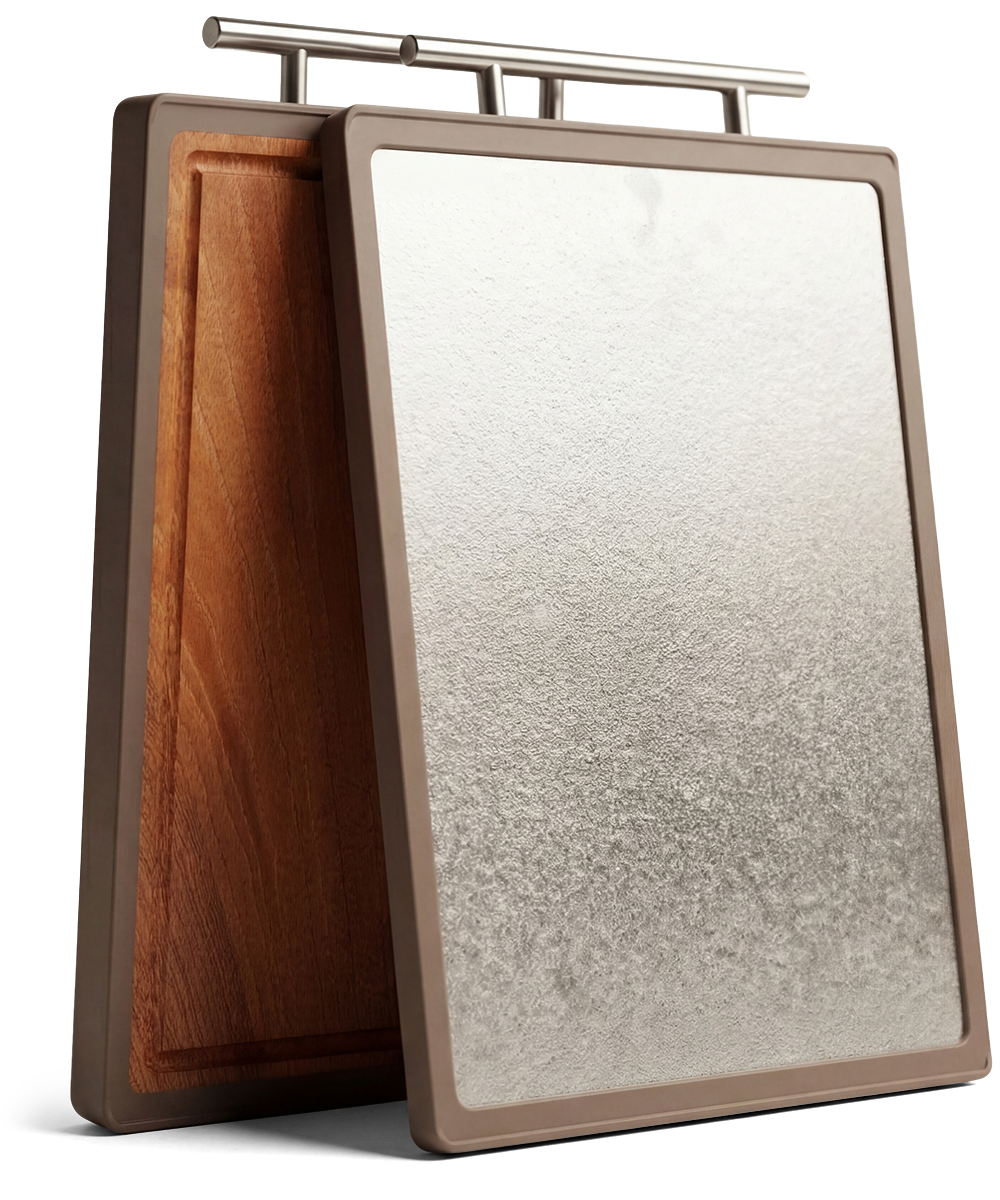 Snijplank 41×27 cm — Licht Bruin