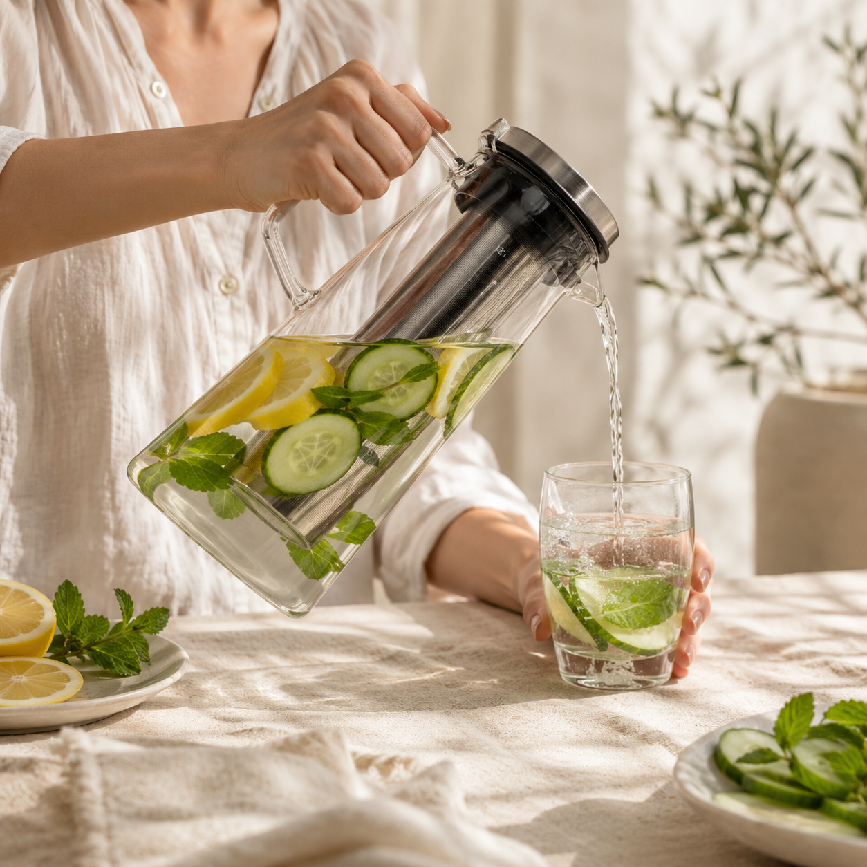 Waterkan 1.4L — Zwart